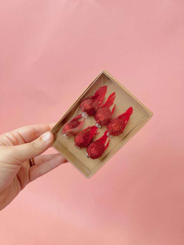 Red Bird Charm Clip On Ornament