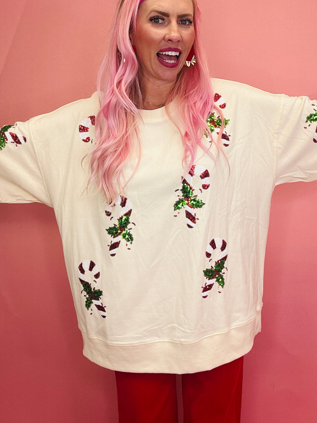 Candy Cane You Not Christmas Sweater