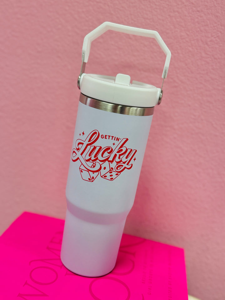 Getting Lucky Flip Straw Cup