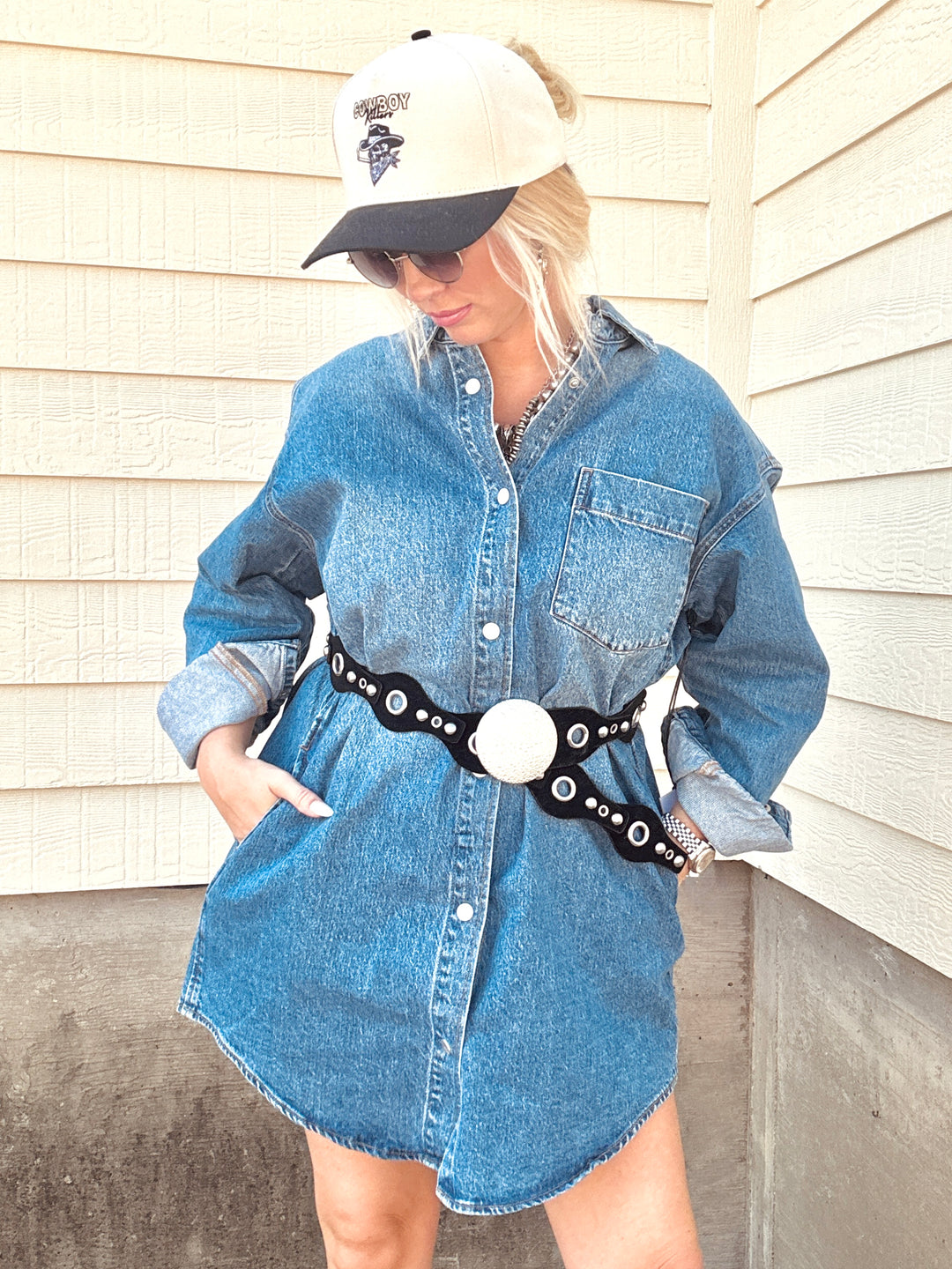 Blue Jean Beauty Shirt Dress