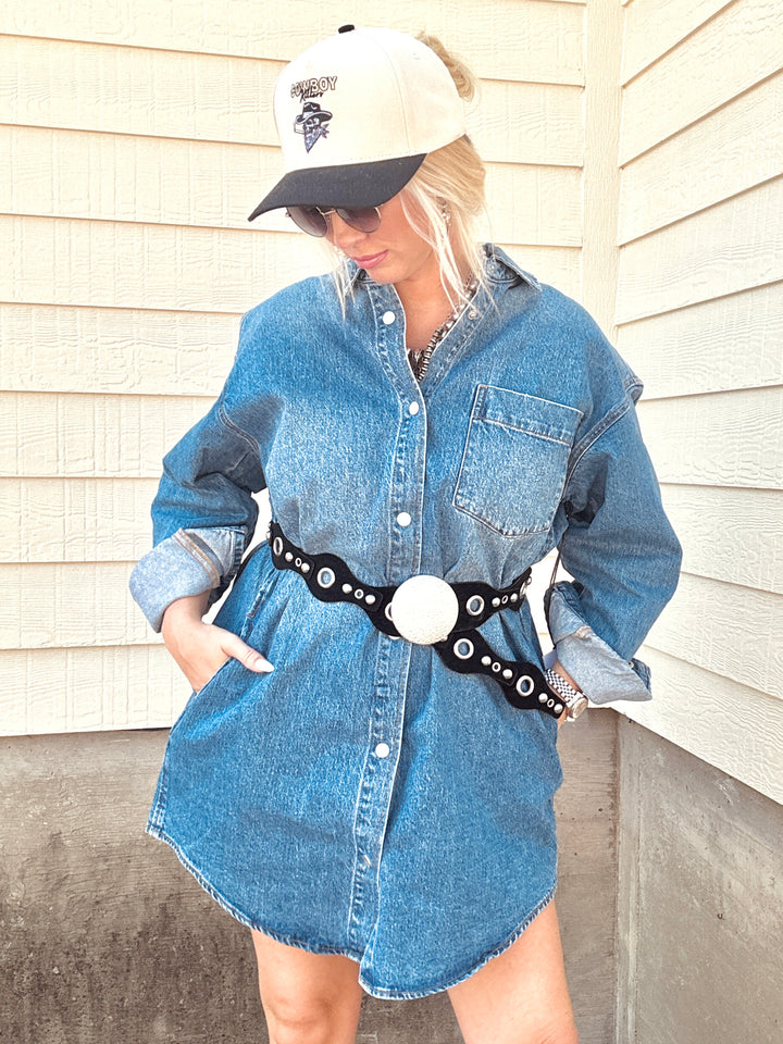 Blue Jean Beauty Shirt Dress