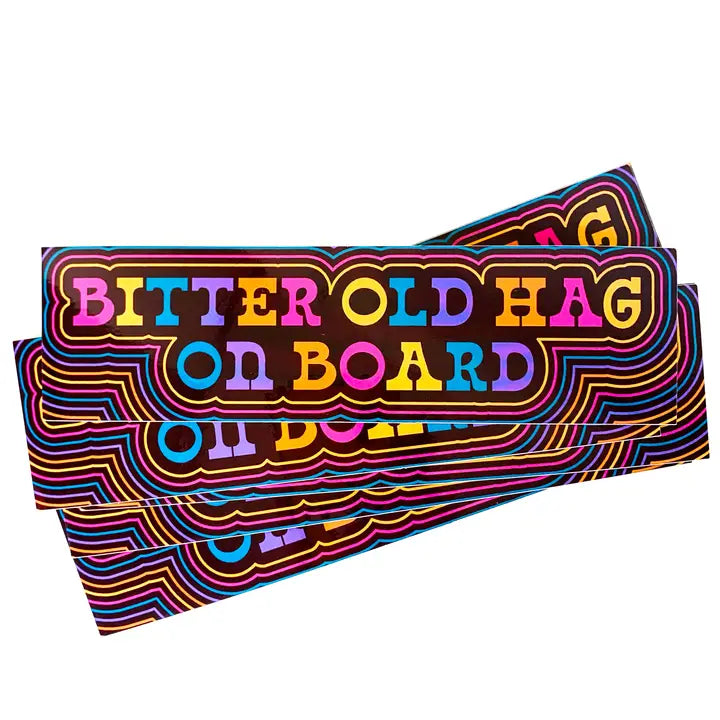 Bitter Old Hag On Board Vinyl Sticker