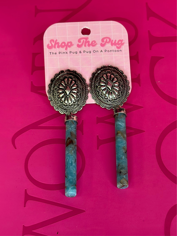 The Turquoise Tia Concho Earrings