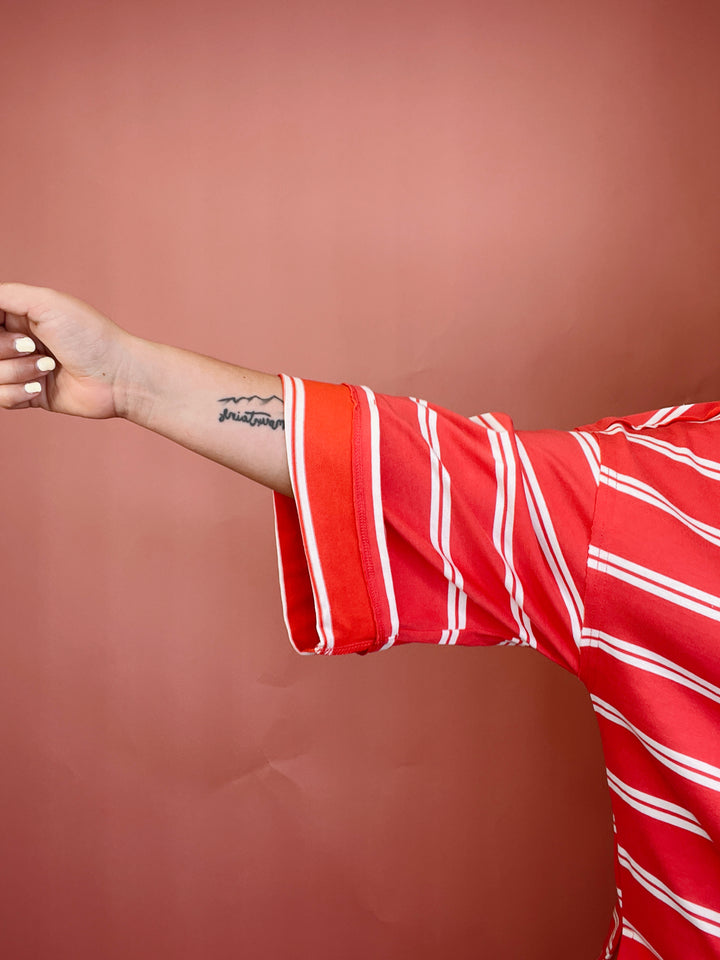 Seams & Sunshine Striped Knit Top