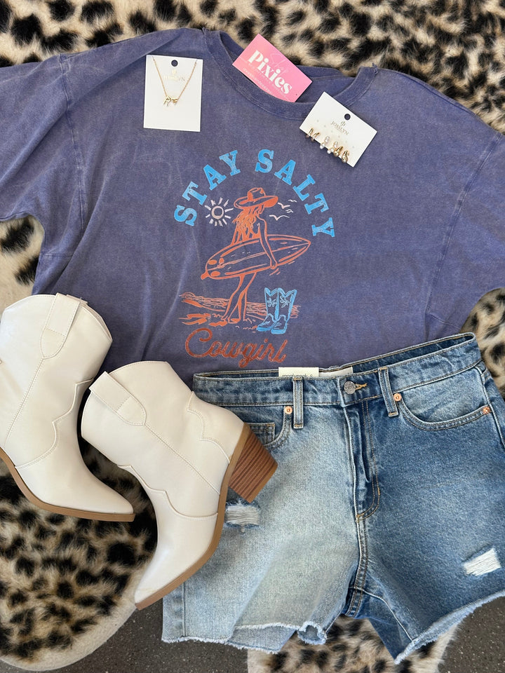 Stay Salty Crop Graphic Tee