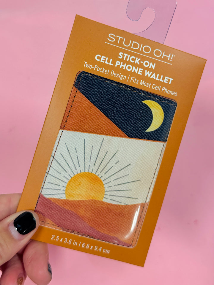 Sunrise Moon Stick-On Cell Phone Wallet