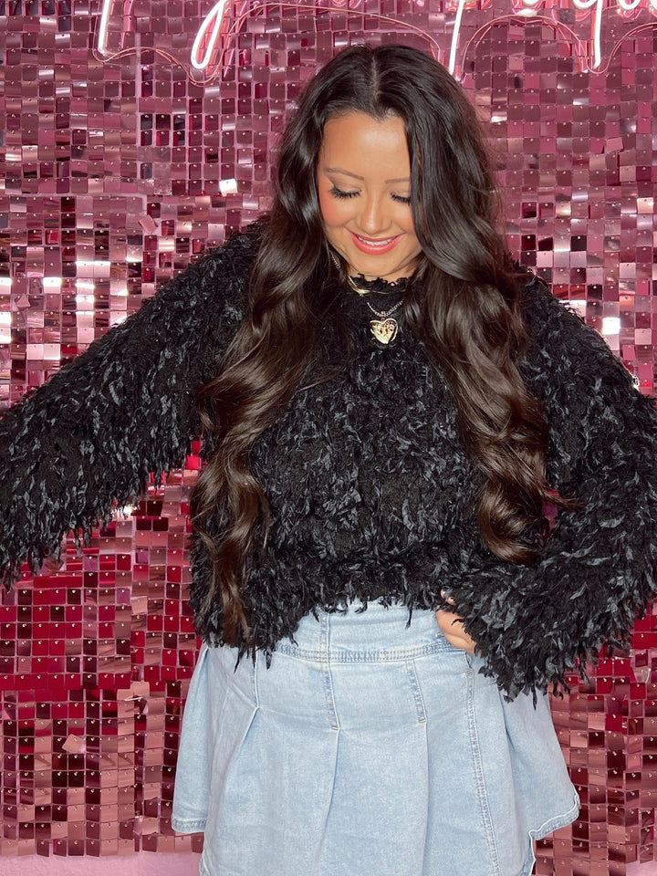 The Luna Velvet Bow Sweater