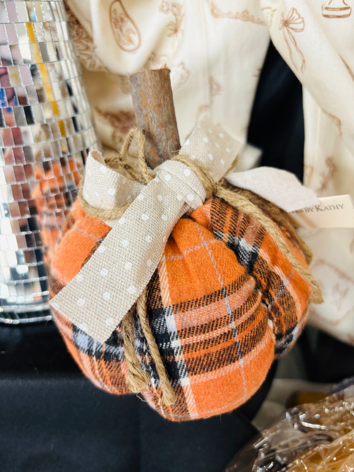 Plaid Pumpkin Decor