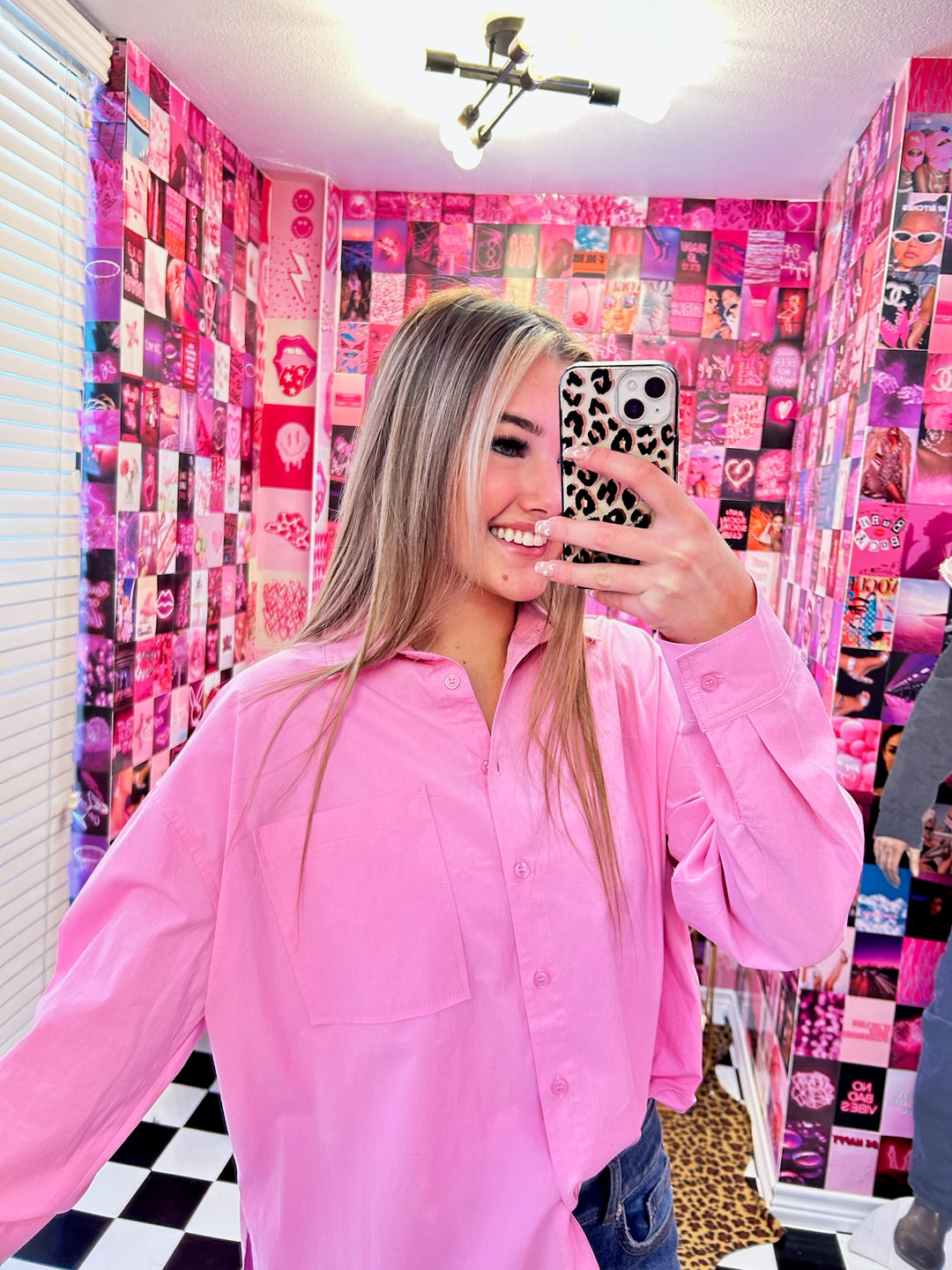 Girly Button Down Top