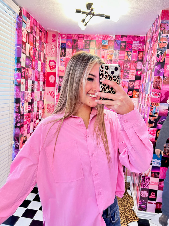 Girly Button Down Top