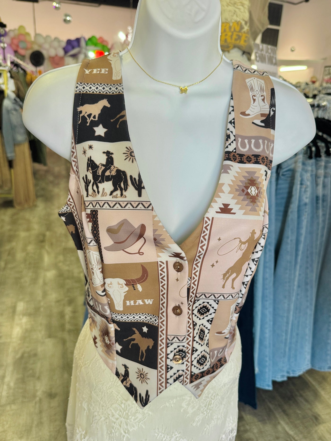 The Nora Taupe Vest