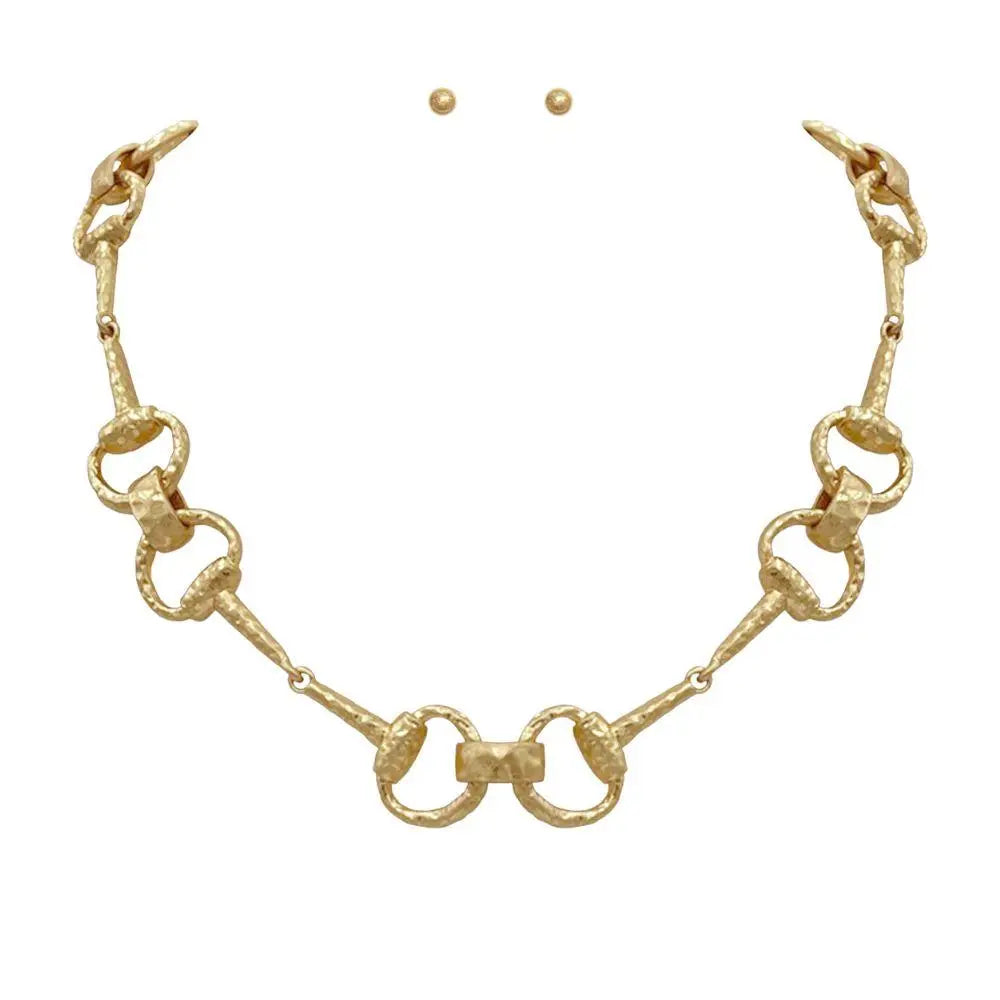 Golden Link Horsebit Necklace
