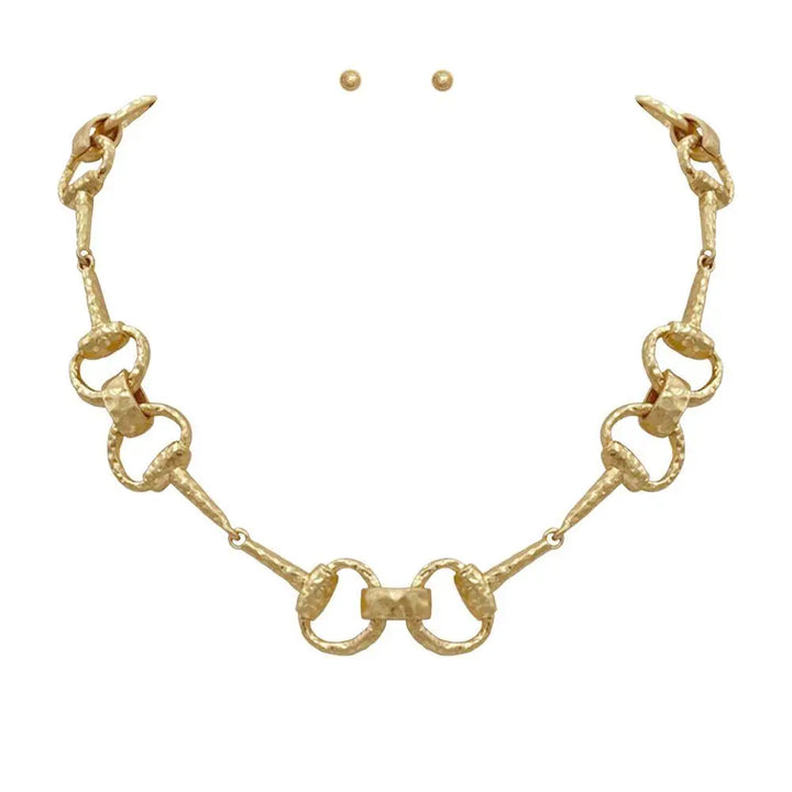 Golden Link Horsebit Necklace