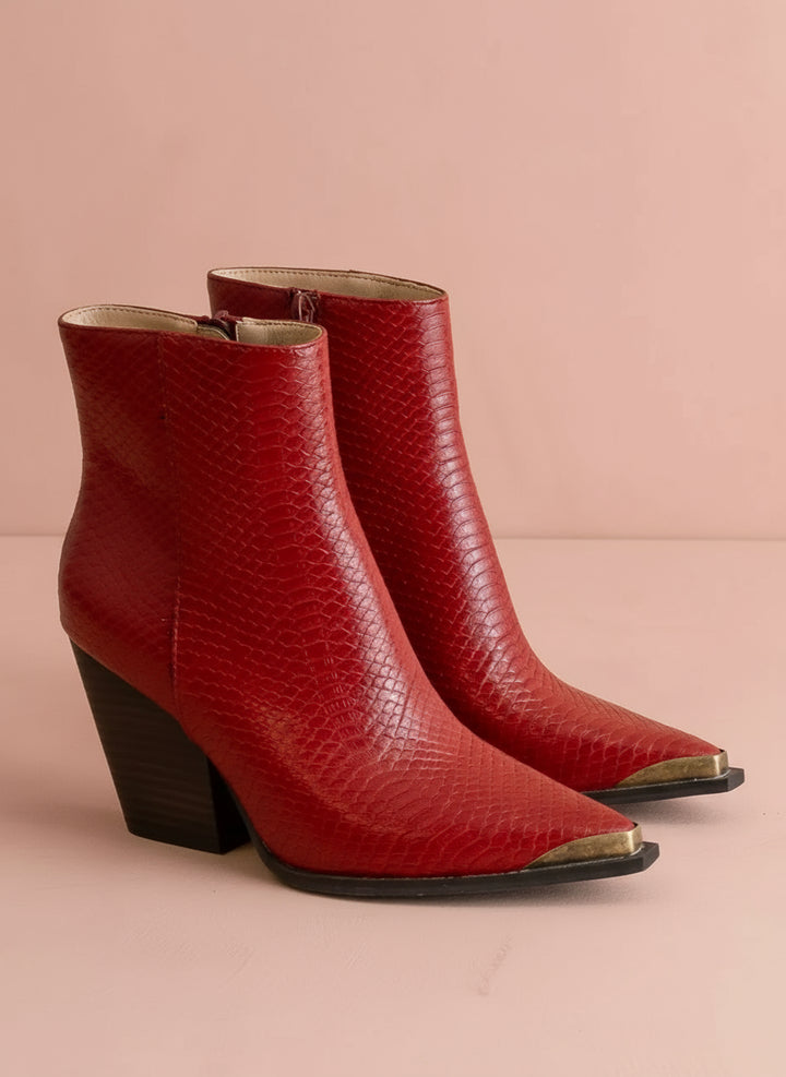 The Frankie Red Bootie