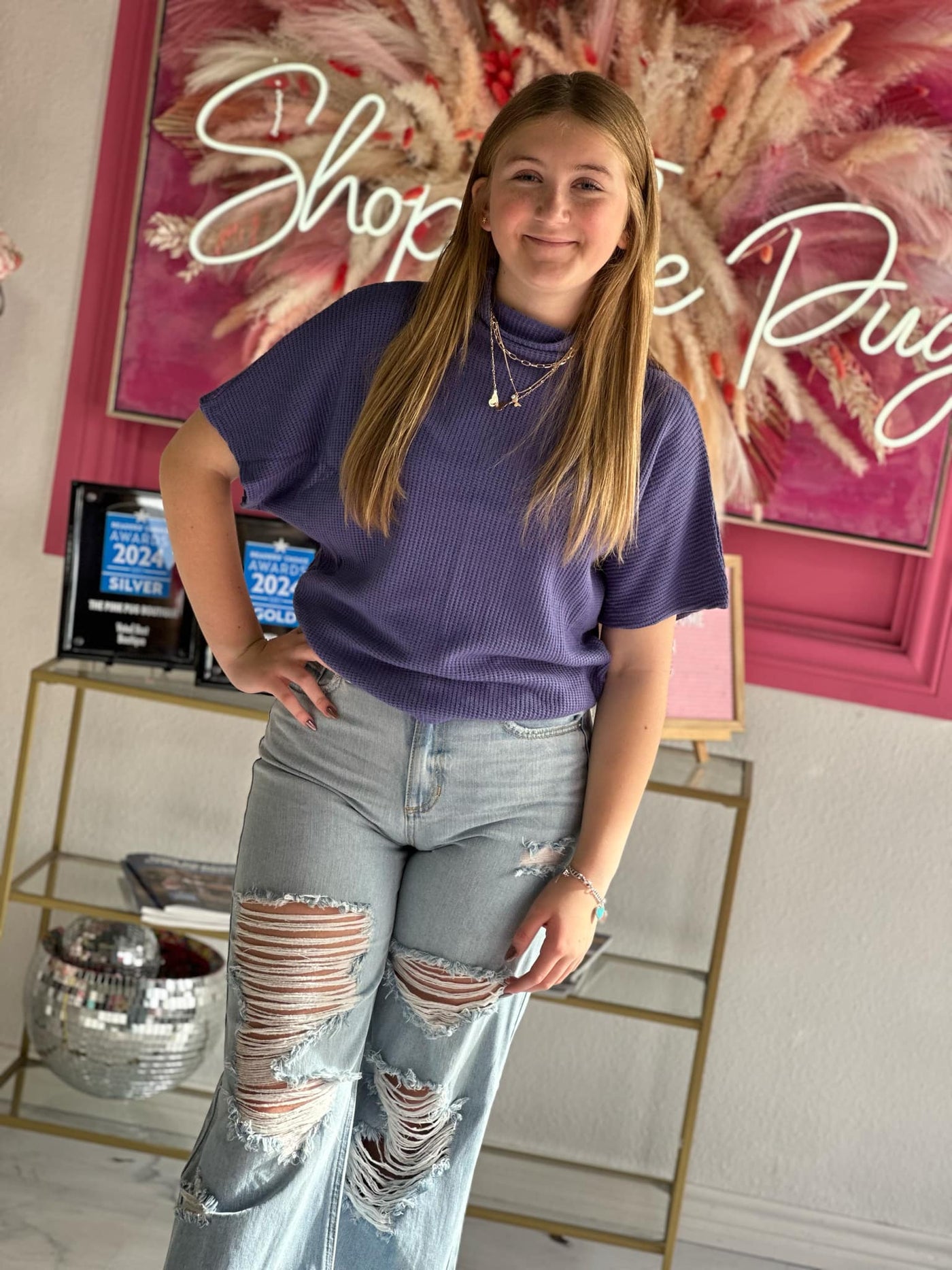 Mock Neck Sweater Top