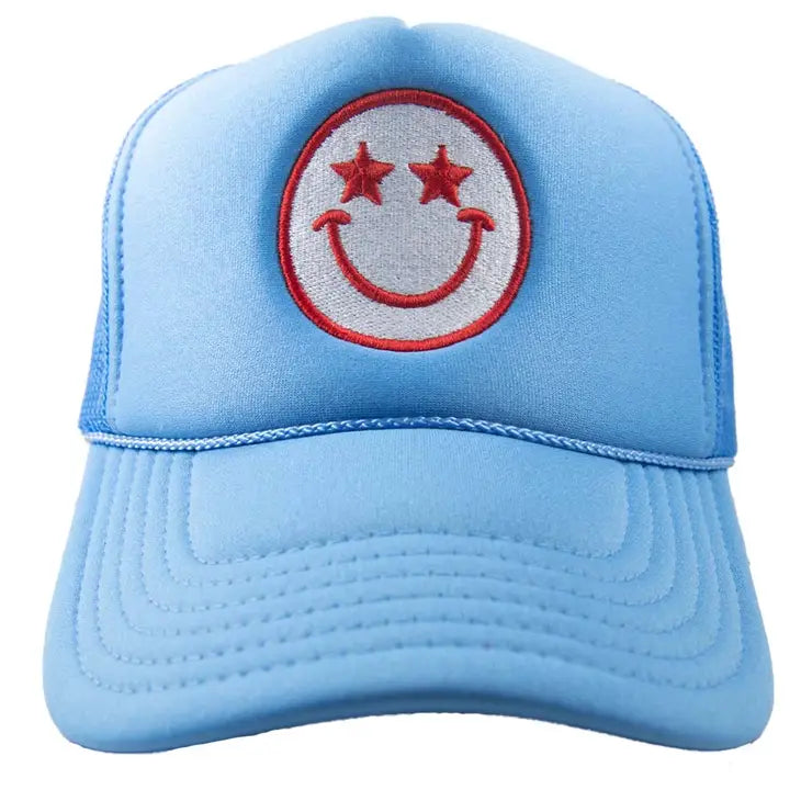 Starry Eyed Happy Face Trucker hat