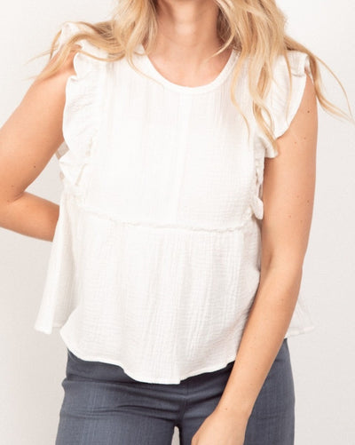 The Erica Ruffle Sleeve Top