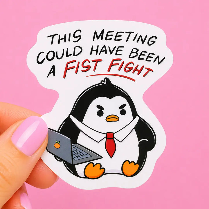 Fist Fight Meeting Sticker