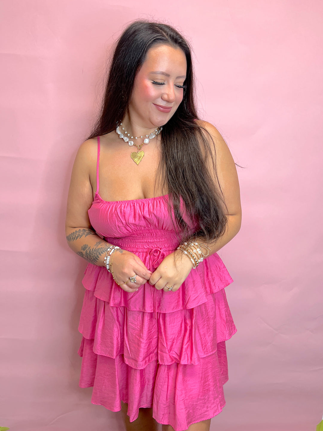 The Fuchsia Breeze Mini Dress