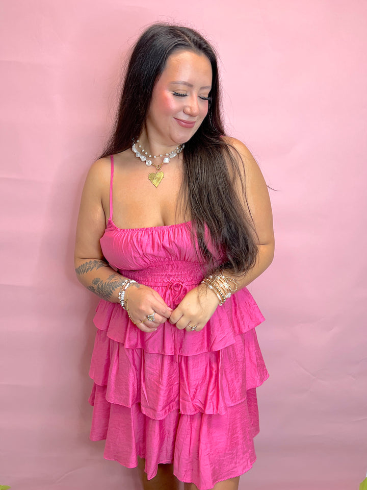 The Fuchsia Breeze Mini Dress