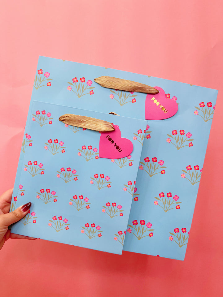 Blue Bouquets Gift Bag