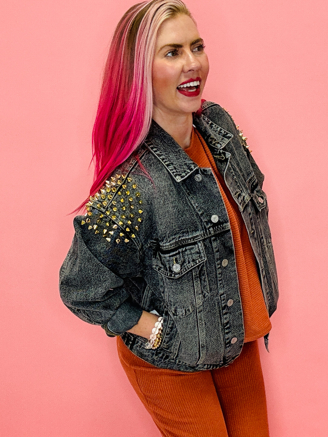 The Noelle Studded Denim Jacket