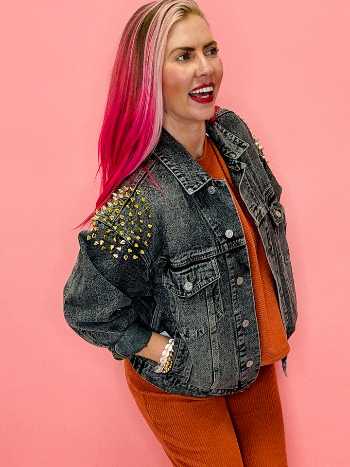 The Noelle Studded Denim Jacket