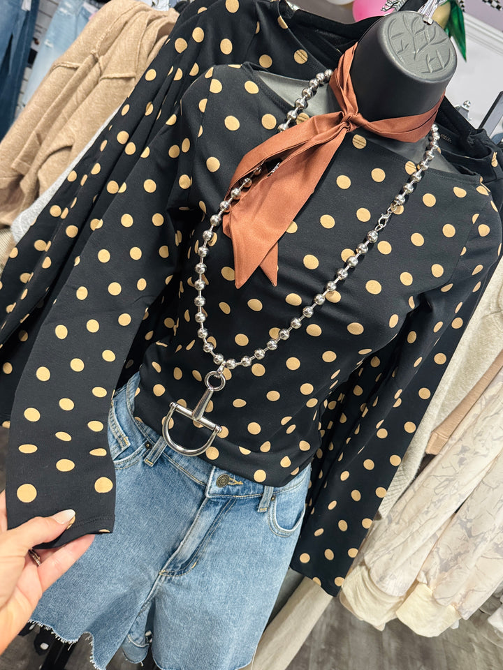 Polka Dot Darling Knit Top