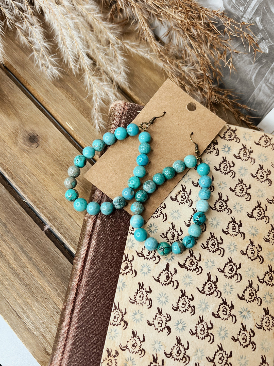 Sandra Turquoise Beaded Earrings