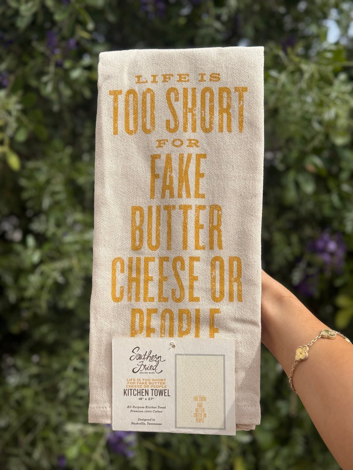 Life Is Too Short Tea Towel
