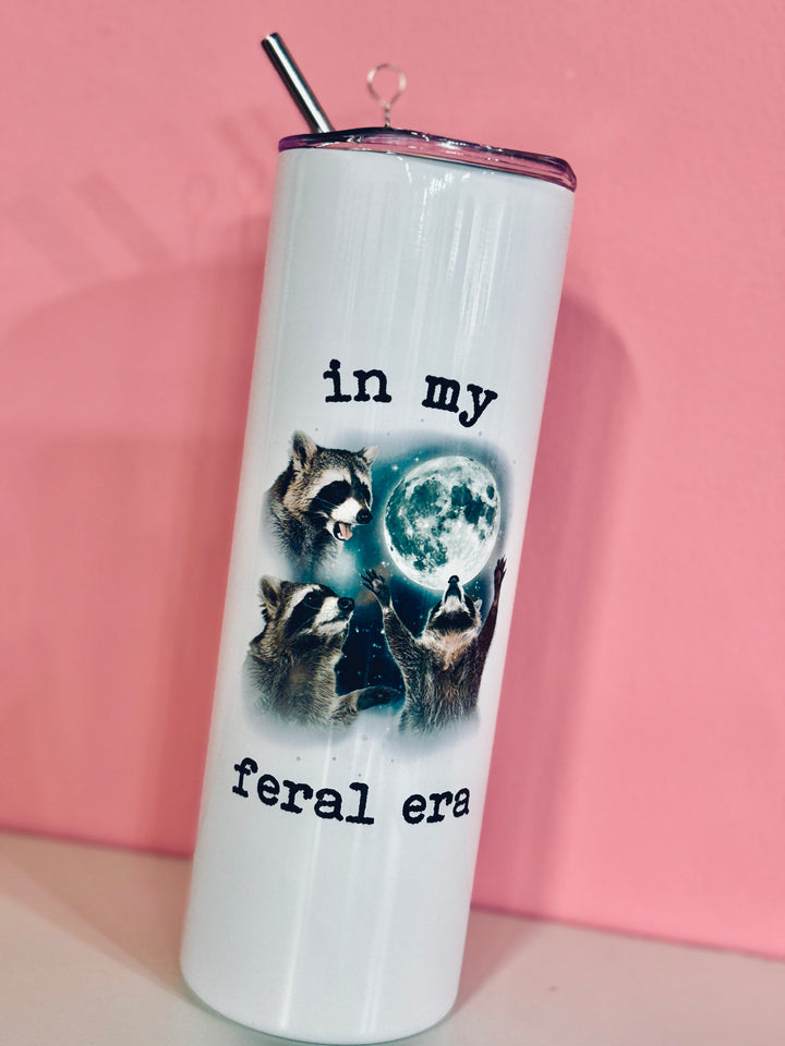 In My Feral Era Racoon Funny Tall Travel Cup