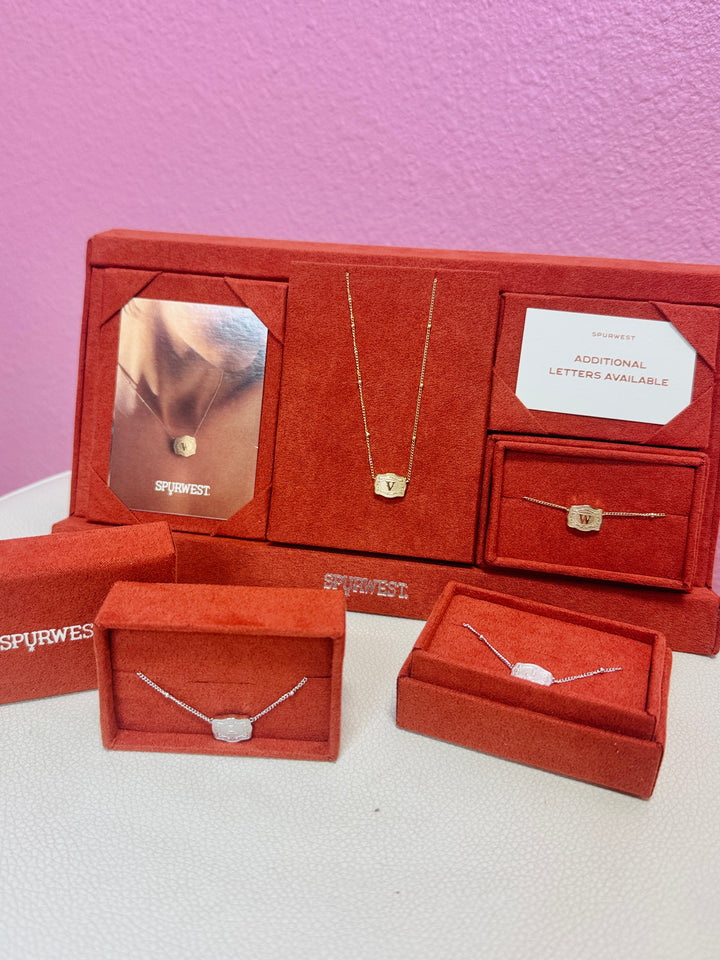 Ultra Mini Belt Buckle Initial Necklace