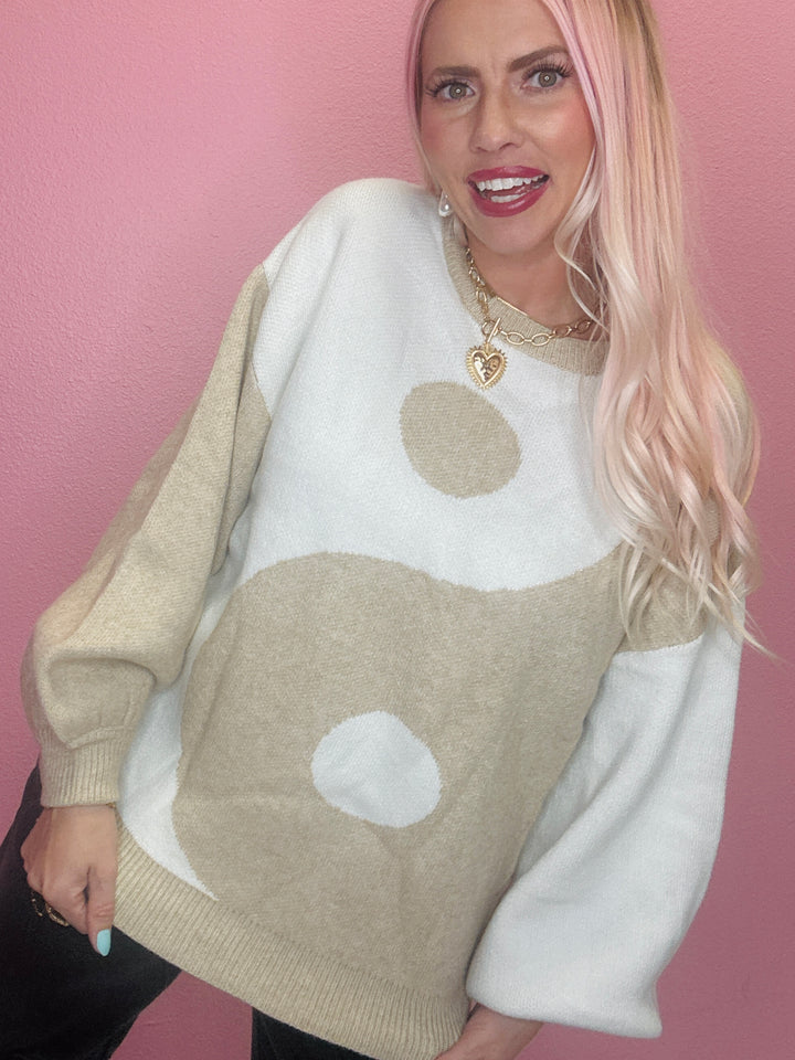 Yin Yang Long Sleeve Sweater