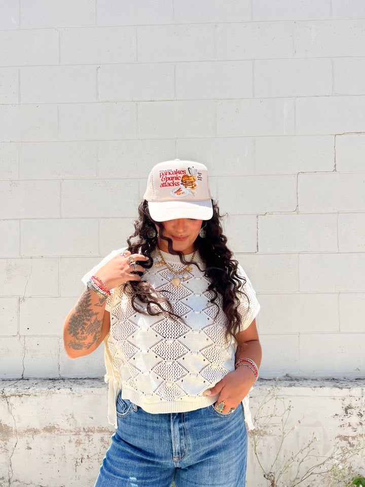 Sunset Lace & Knots Crochet Top