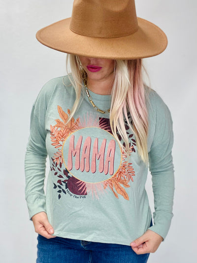 Mama Sage Long Sleeve Tee-SALE