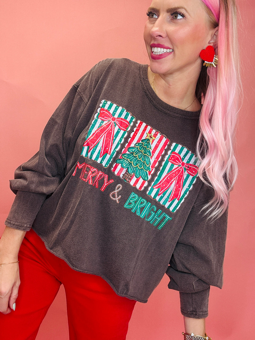 Merry & Bright Long Sleeve Top