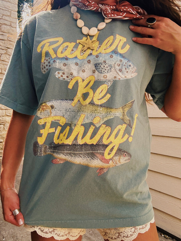 Rather Be Fishing Graphic Tee