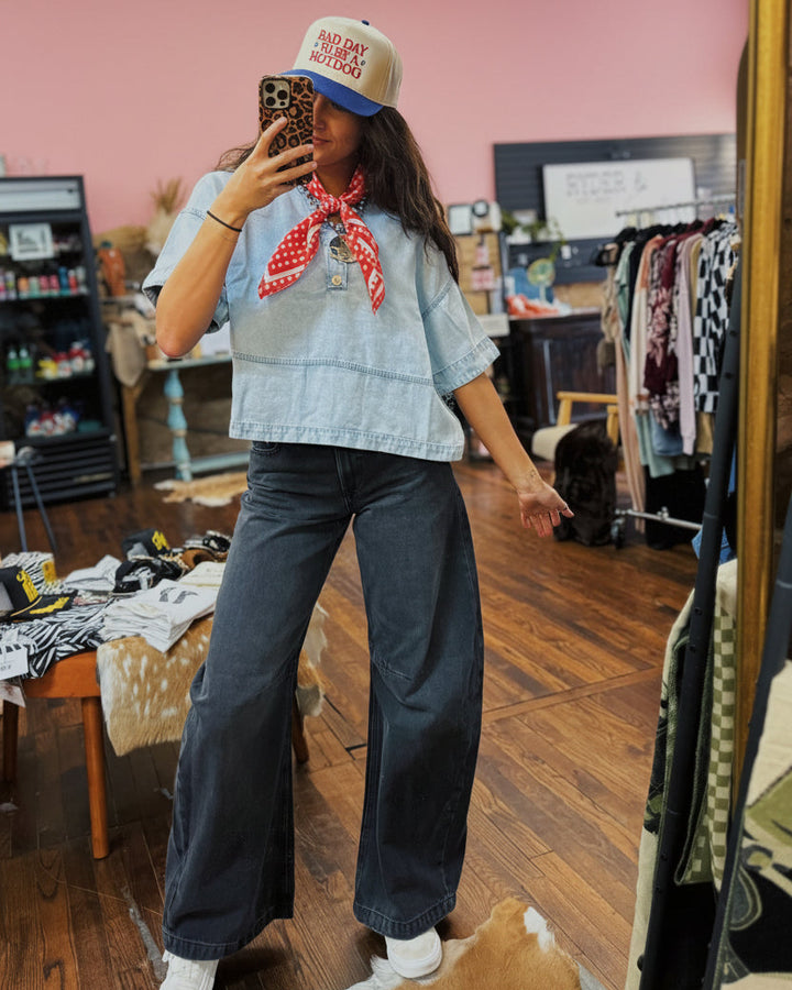 The Denim Darling Top
