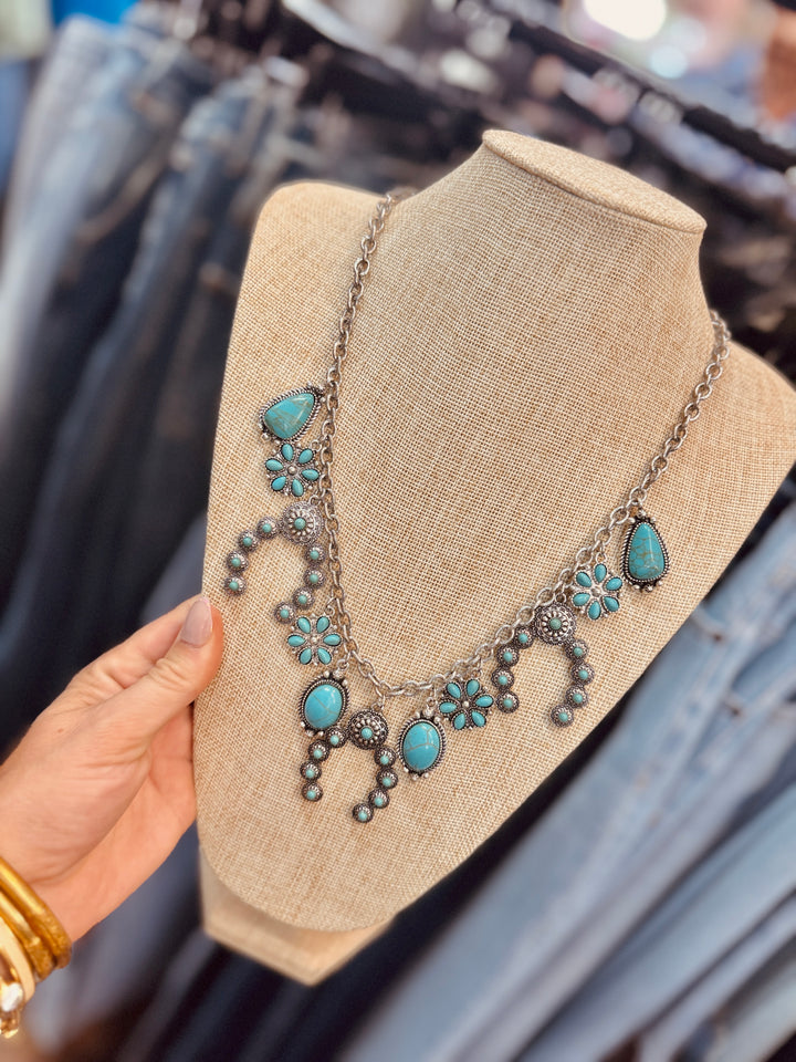 Silver & Saddle Moments Necklace
