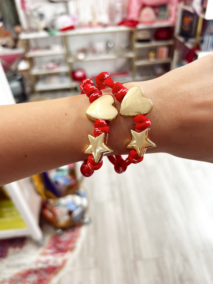 Star & Heart Rope Bracelet