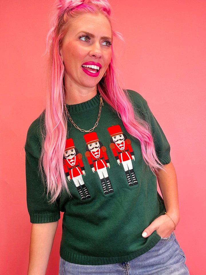 The Green Nutcracker Sweater