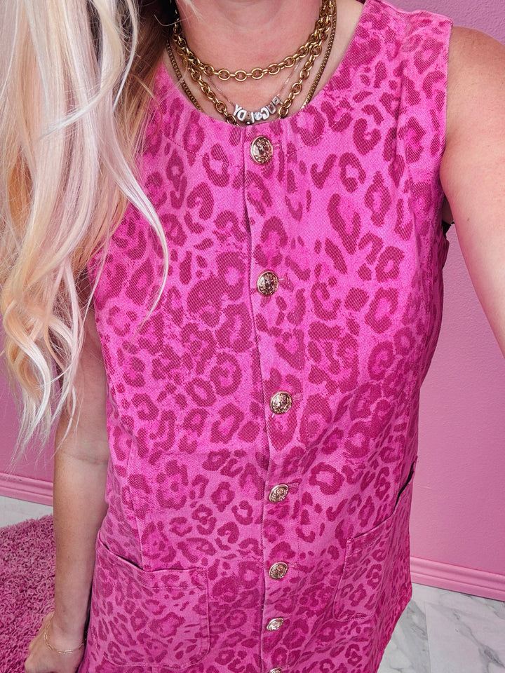Blush Hour Leopard Mini Dress