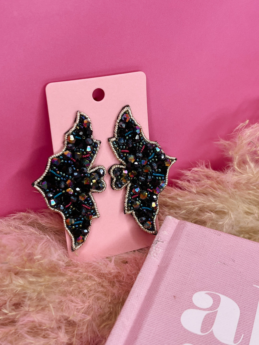 Bedazzled Bat Earrings