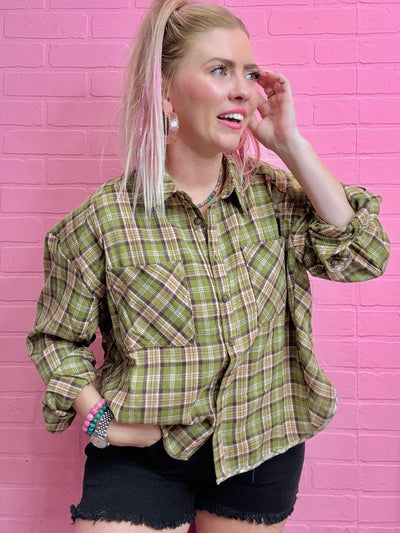 The Brittany Oversized Plaid Top