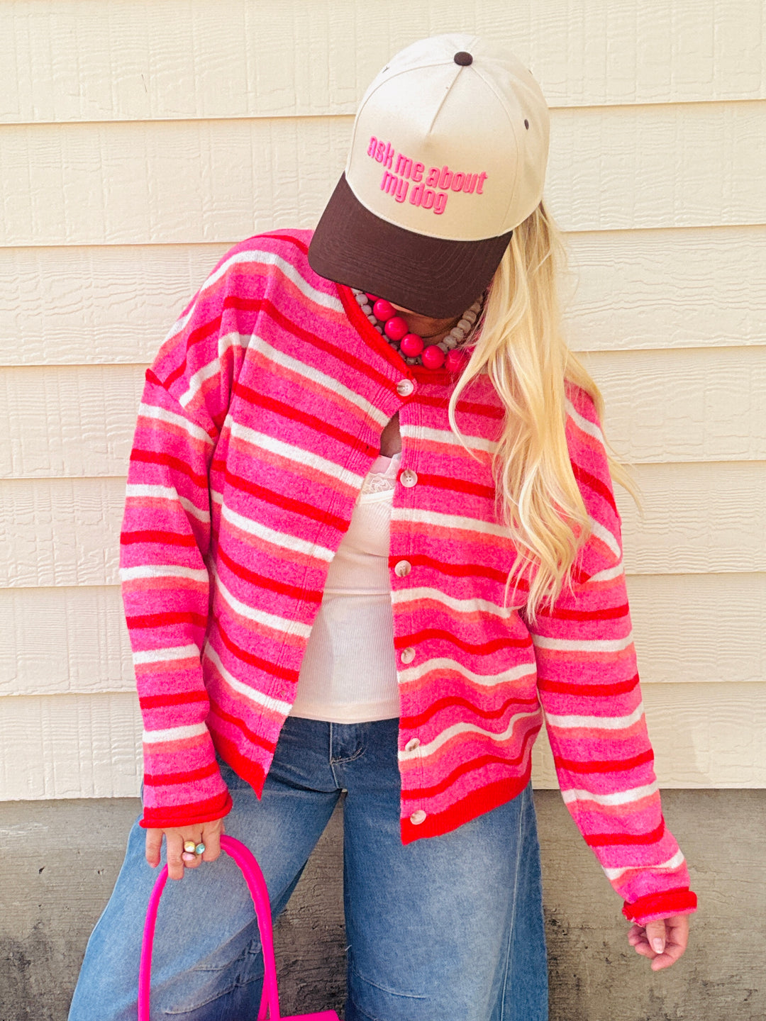 Peony Pink Charm Cardigan