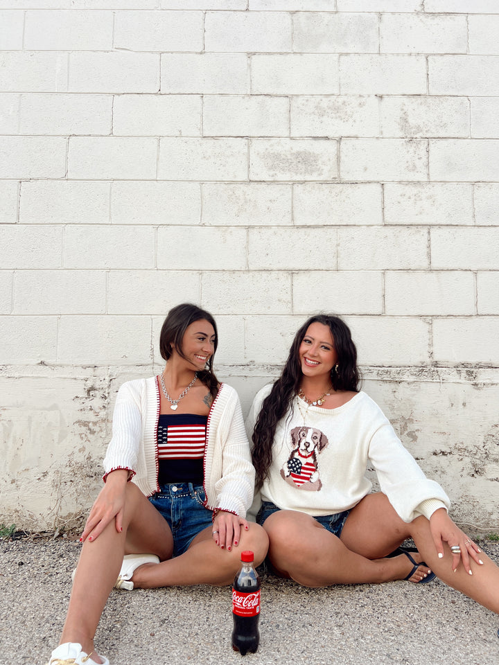 Star Spangled Pup Pullover Top
