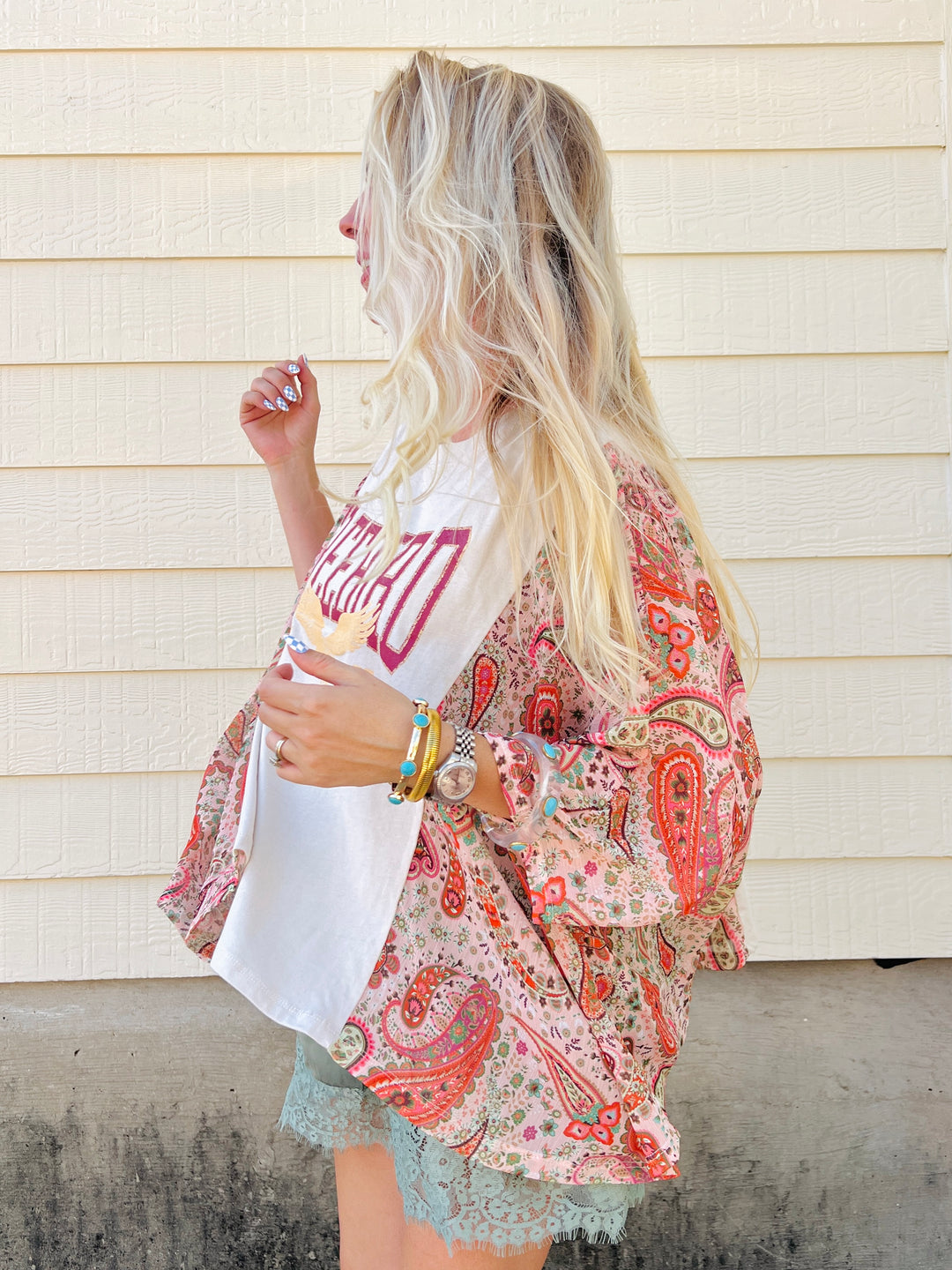 Stars, Stripes & Free Bird Kaftan Top