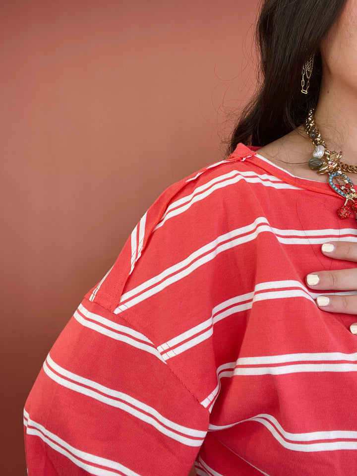 Seams & Sunshine Striped Knit Top