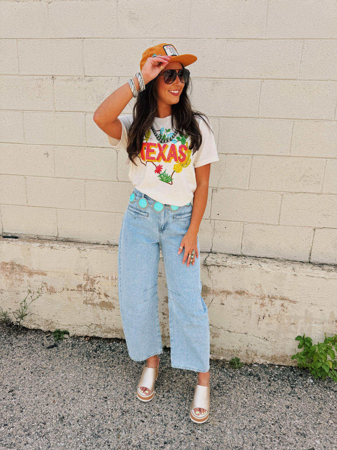 Saddle & Stitch Barrel Jeans