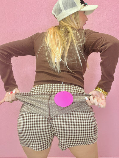 Sweet Spot Gingham Skort